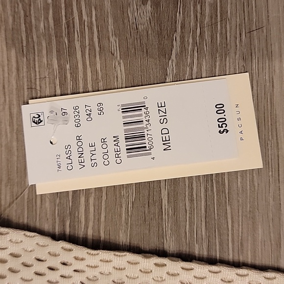 PacSun Ford Unisex Beige and Navy Mesh Jersey~Size Medium~New With Tags - Picture 4 of 6